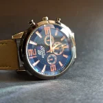 ساعت مچی مردانه کاسیو ادی فایس بند چرم کد427 - تصویر 2