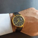 ساعت مچی مردانه الگانس بند چرم ارزان کد ۴۷۴ - تصویر 4