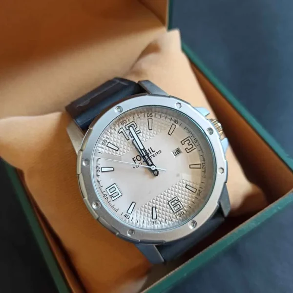 ساعت مچی مردانه فسیل بند چرم کد ۴۴۸ - تصویر 2