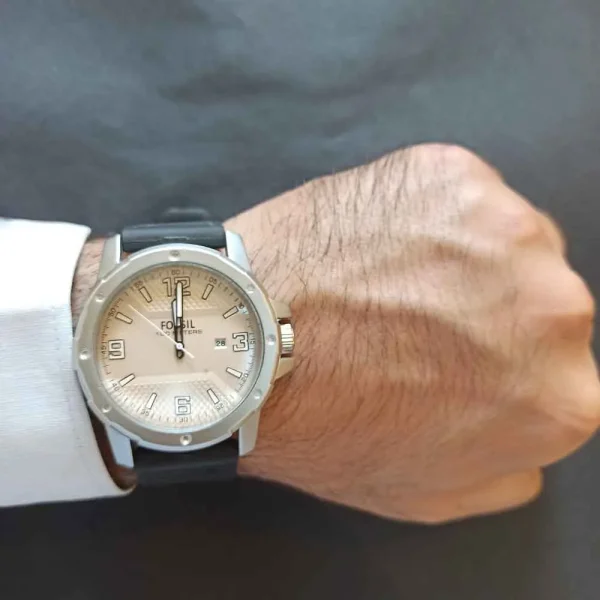 ساعت مچی مردانه فسیل بند چرم کد ۴۴۸ - تصویر 4