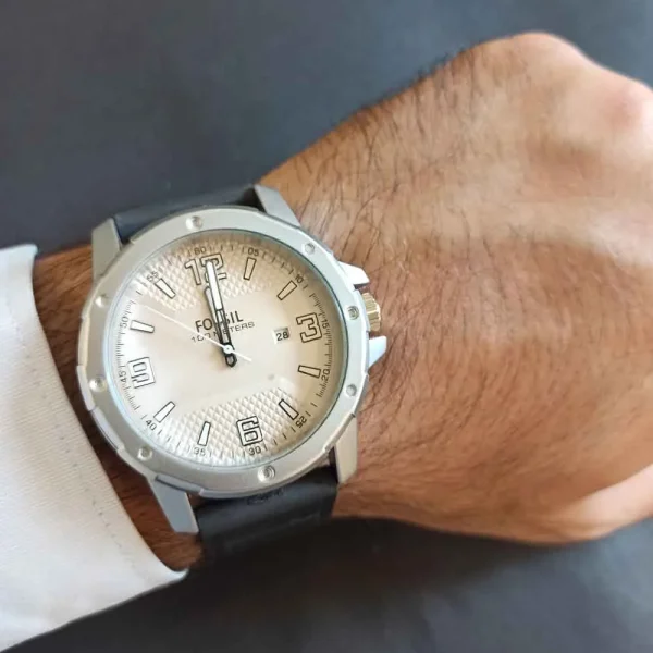 ساعت مچی مردانه فسیل بند چرم کد ۴۴۸ - تصویر 5