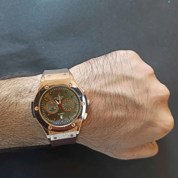 ساعت مچی مردانه هابلوت بند چرم قفل کلیپسی کد ۵۱۲ - تصویر 10