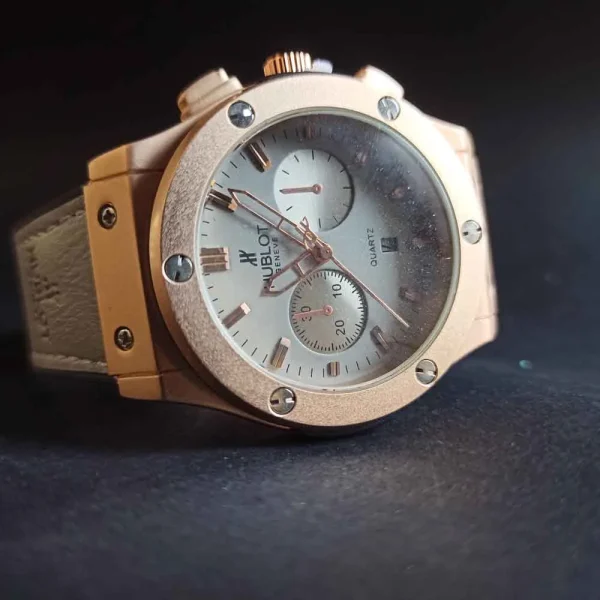 ساعت مچی مردانه هابلوت بند چرم قفل کلیپسی کد ۵۱۲ - تصویر 8