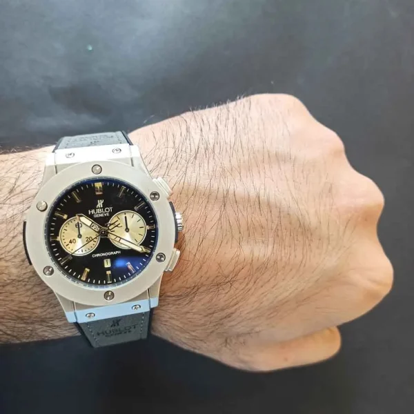 ساعت مچی مردانه هابلوت بند چرم قفل کلیپسی کد ۵۱۲ - تصویر 4