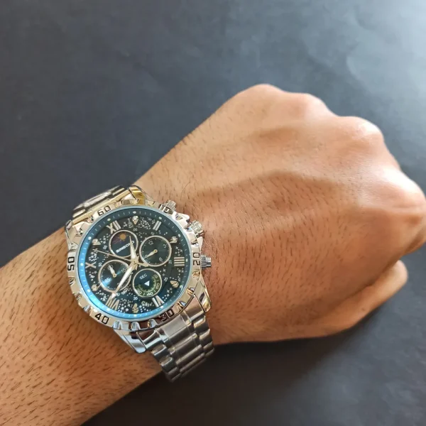 ساعت مچي مردانه برند بین باند ۳ موتورکرنوگراف کد 1725 - تصویر 3