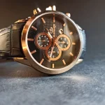 ساعت مچی مردانه بند چرم برند الگانس کد 1211 - تصویر 2