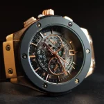 ساعت مچی زنانه چرم برند هابلوت کهکشانی کد 1227 - تصویر 2