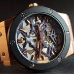 ساعت مچی مردانه چرم برند هابلوت کهکشانی کد 1452 - تصویر 3