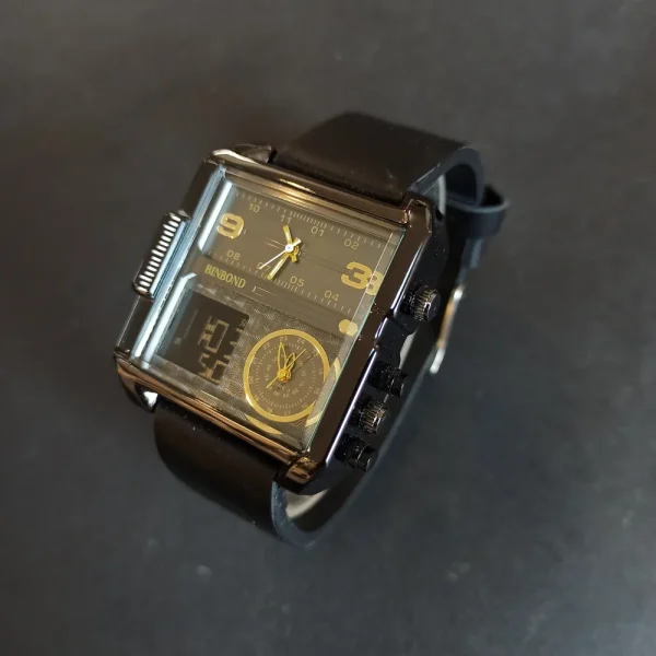 ساعت مچی مردانه چرم برند بین باند 2 زمانه کد 1715 - تصویر 6