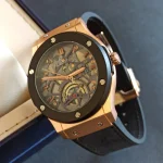 ساعت مچی مردانه چرم برند هابلوت کهکشانی کد 1452 - تصویر 4