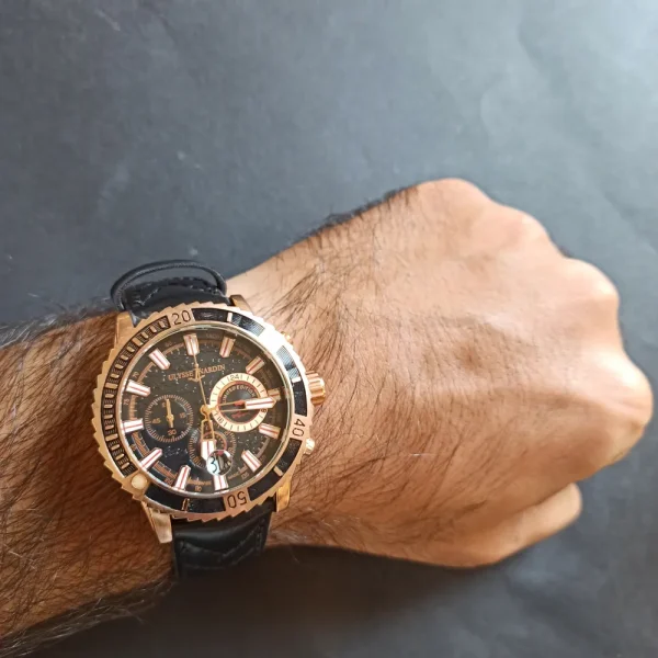 ساعت مچی مردانه چرمی 3موتور فعال برند ناردین کد 420 - تصویر 4