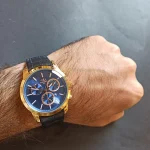 ساعت مچی مردانه بند چرم برند الگانس کد 1281 - تصویر 4