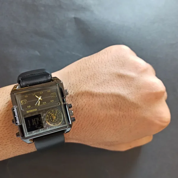 ساعت مچی مردانه چرم برند بین باند 2 زمانه کد 1715 - تصویر 9