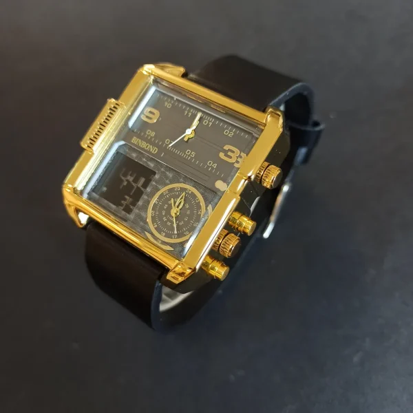 ساعت مچی مردانه چرم برند بین باند 2 زمانه کد 1715 - تصویر 11