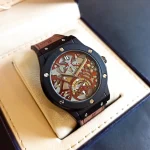 ساعت مچی مردانه چرم برند هابلوت کهکشانی کد 1452 - تصویر 9