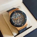 ساعت مچی مردانه چرم برند هابلوت کهکشانی کد 1452