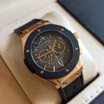 ساعت مچی زنانه چرم برند هابلوت کهکشانی کد 1227