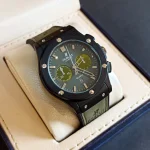 ساعت مچی مردانه بند چرم برند هابلوت کد 497