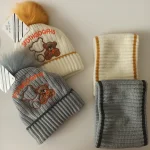 شال و کلاه پسرانه خزدار رینگی مدل بافتنی01 - تصویر 8