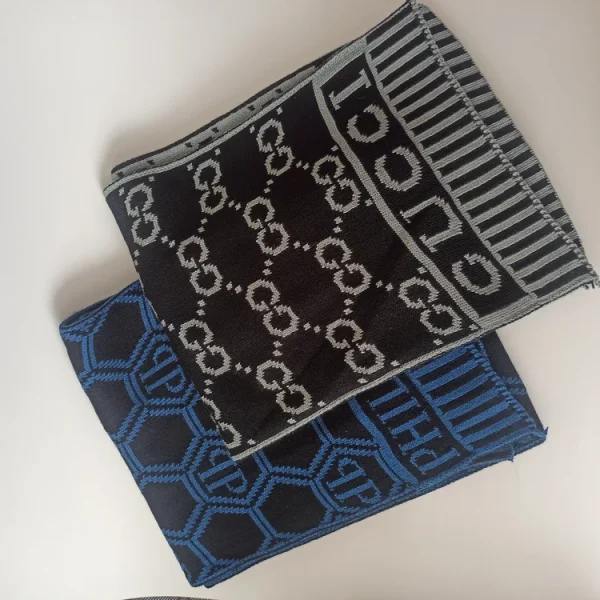 شال گردن مردانه بافت ریز گرم دو رو - تصویر 11