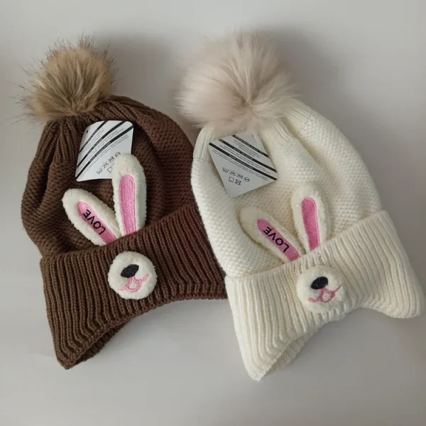 کلاه تک زنانه خزدار مدل عروسکی کد 12 - تصویر 9