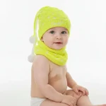 شال و کلاه نوزادی خزدار رینگی مدل بافتنی کد 13