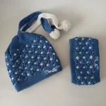 شال و کلاه نوزادی خزدار رینگی مدل بافتنی کد 13 - تصویر 12