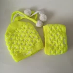 شال و کلاه نوزادی خزدار رینگی مدل بافتنی کد 13 - تصویر 2