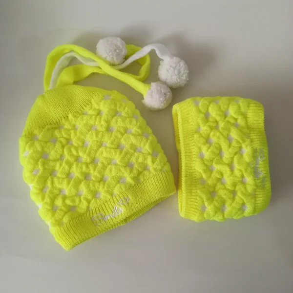 شال و کلاه نوزادی خزدار رینگی مدل بافتنی کد 13 - تصویر 2