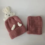 شال و کلاه دخترانه خزدار رینگی مدل بافتنی کد 14 - تصویر 2