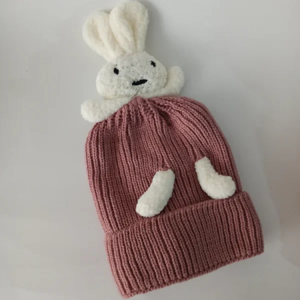 شال و کلاه دخترانه خزدار رینگی مدل بافتنی کد 14 - تصویر 3