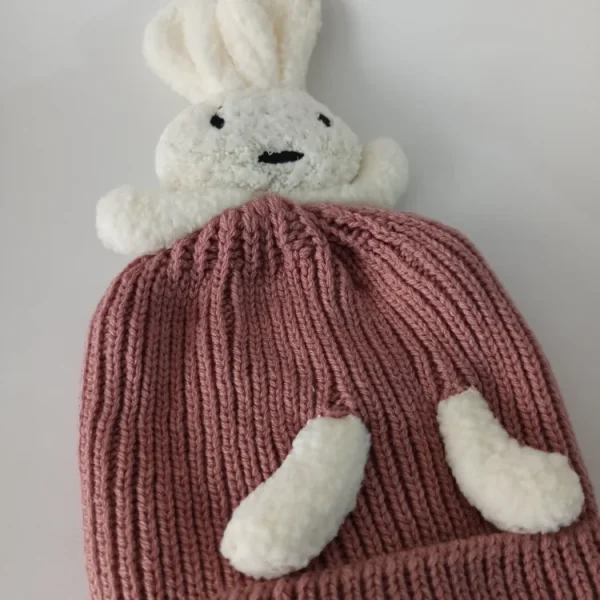 شال و کلاه دخترانه خزدار رینگی مدل بافتنی کد 14 - تصویر 4