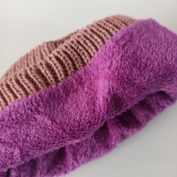 شال و کلاه دخترانه خزدار رینگی مدل بافتنی کد 14 - تصویر 8