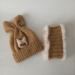 شال و کلاه نوزادی خزدار رینگی مدل بافتنی کد 15 - تصویر 2