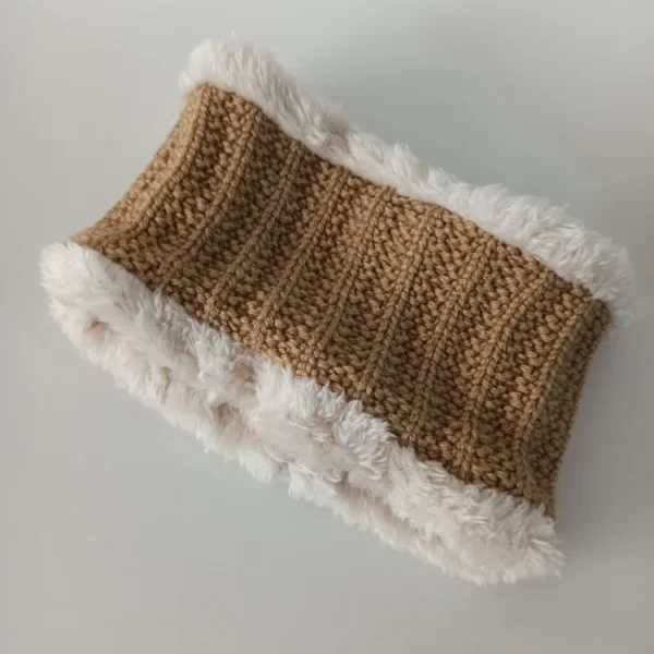 شال و کلاه نوزادی خزدار رینگی مدل بافتنی کد 15 - تصویر 5