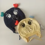 کلاه تک نوزادی تریکو بند دار گرم مدل عروسکی2 - تصویر 7