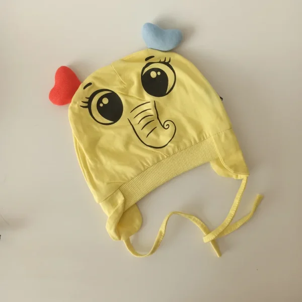 کلاه تک نوزادی تریکو بند دار گرم مدل عروسکی2 - تصویر 8