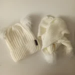 شال و کلاه دخترانه خزدار مدل بافتنی - تصویر 2