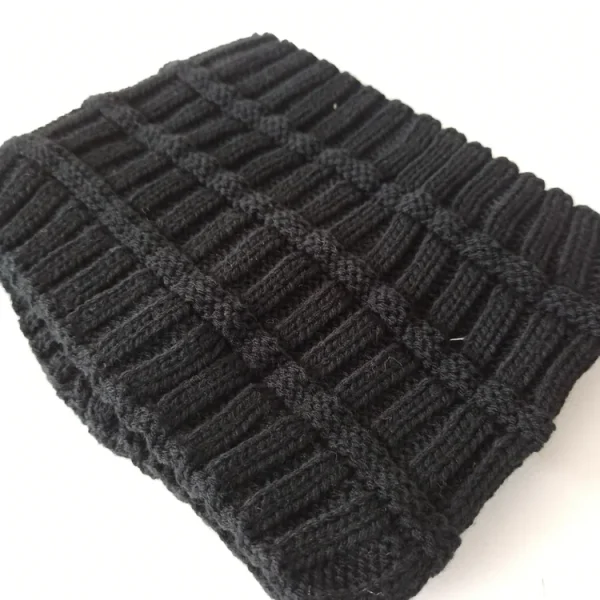 هدبند و گردنی مردانه خزدار رینگی مدل بافتنی کد 22 - تصویر 3