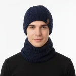 شال وکلاه مردانه خزدار رینگی مدل بافتنی کد 26