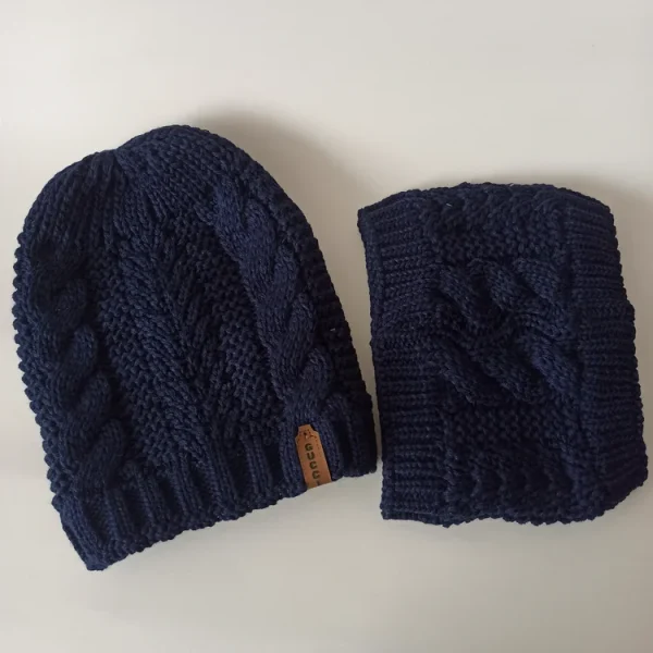 شال وکلاه مردانه خزدار رینگی مدل بافتنی کد 26 - تصویر 3