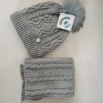 شال و کلاه دخترانه خزدار مدل بافتنی کد 27 - تصویر 10