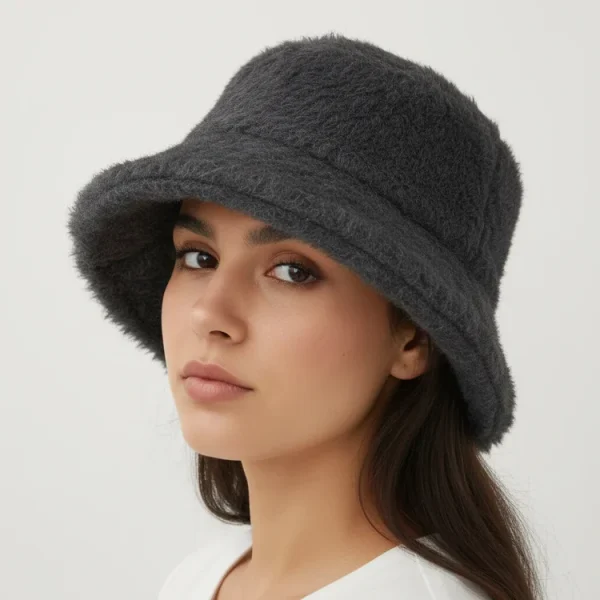 کلاه تک زنانه خزدار مدل باکتی کد 27 - تصویر 2