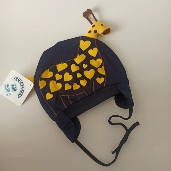 کلاه تک نوزادی تریکو بند دار گرم مدل عروسکی3 - تصویر 9
