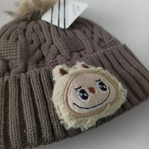 شال و کلاه دخترانه خزدار رینگی مدل لبوبو بافتنی کد 32 - تصویر 12