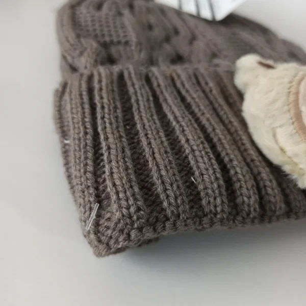 شال و کلاه دخترانه خزدار رینگی مدل لبوبو بافتنی کد 32 - تصویر 13