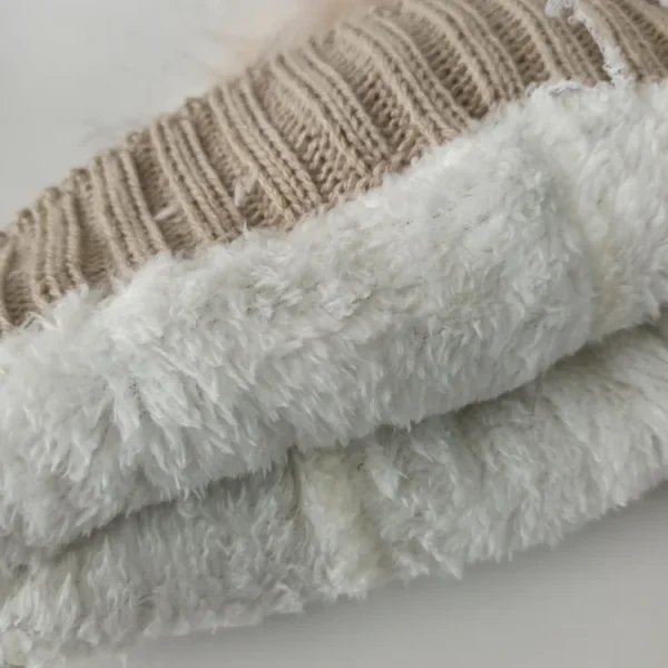 شال و کلاه دخترانه خزدار رینگی مدل لبوبو بافتنی کد 32 - تصویر 6