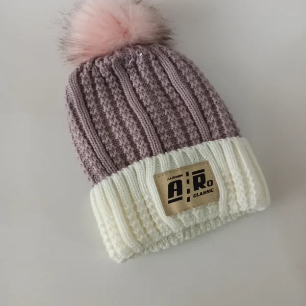 شال و کلاه دخترانه خزدار رینگی مدل بافتنی کد 33 - تصویر 3