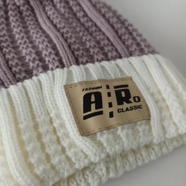 شال و کلاه دخترانه خزدار رینگی مدل بافتنی کد 33 - تصویر 4