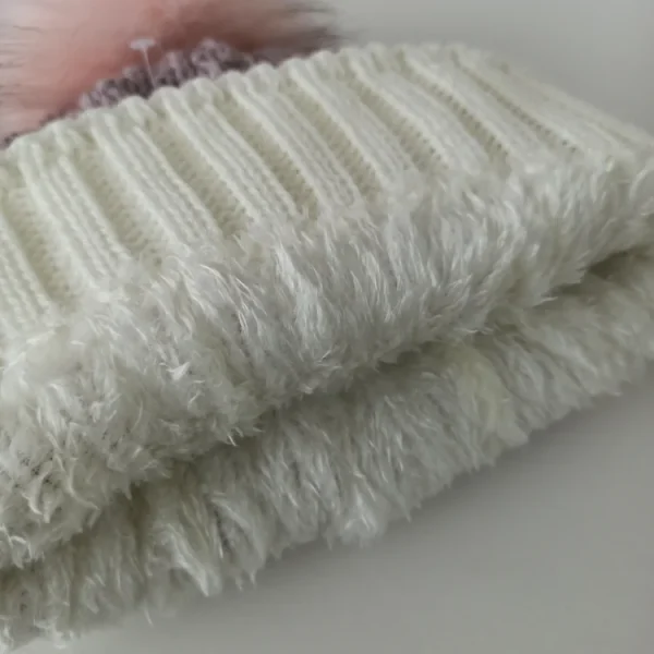 شال و کلاه دخترانه خزدار رینگی مدل بافتنی کد 33 - تصویر 6